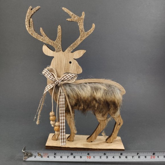 Vintage Pair of Mismatched Reindeer With Antlers 10.75" - Picture 13 of 15